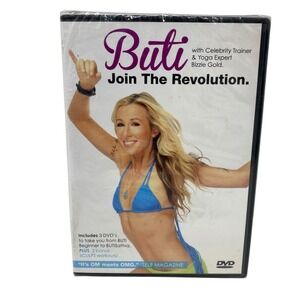 Buti Join The Revolution Bizzie Gold 3 DVD Workout Yoga Dance Plyometrics NEW
